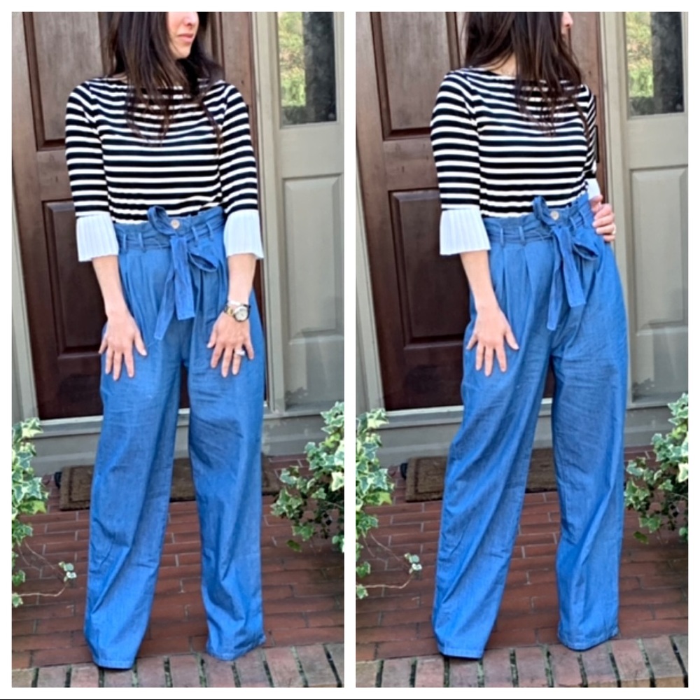 ✨LAST ONE✨Wide leg boho chic light denim jeans - Picture 4 of 8